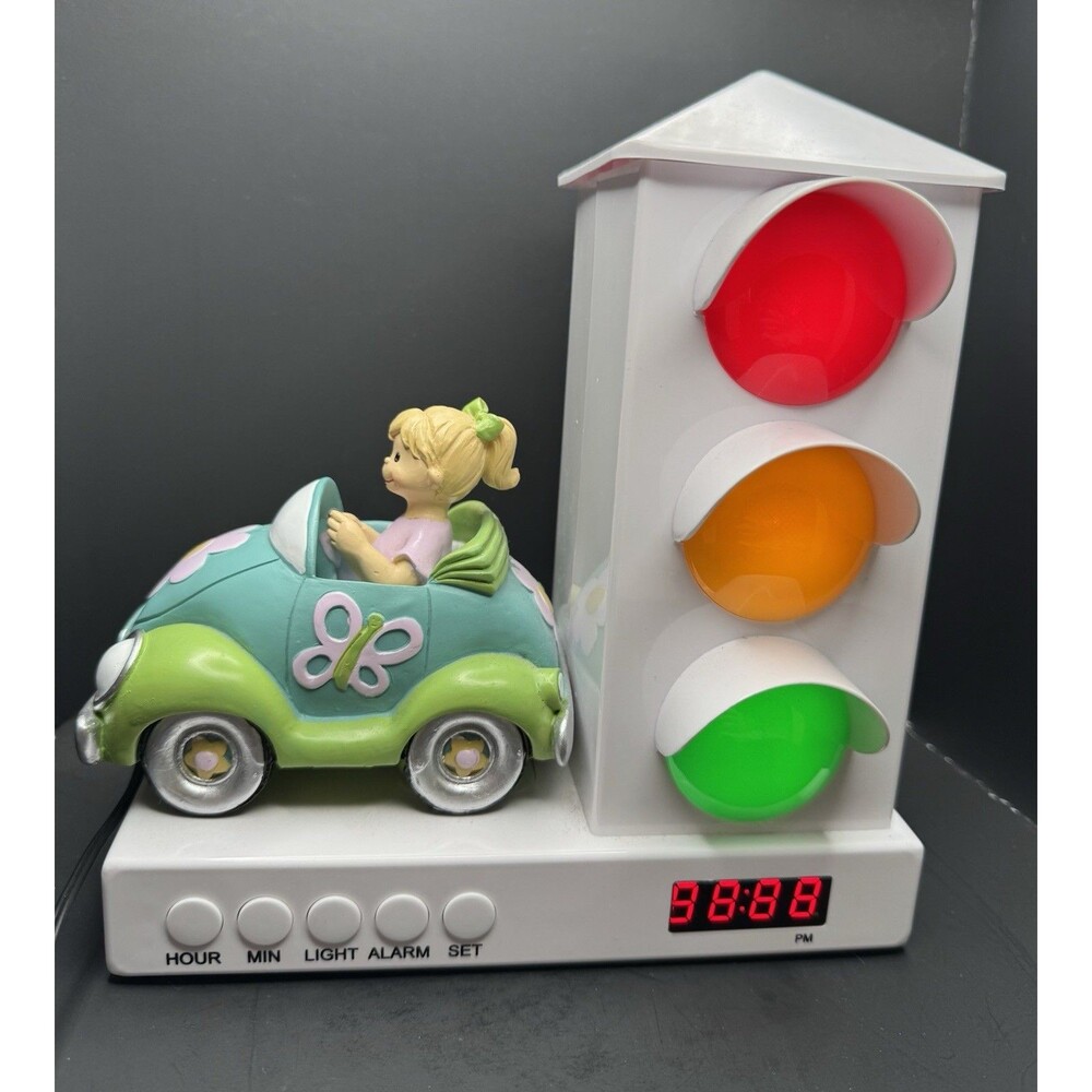 It's About Time Stoplight Alarm Clock Girl w/ Lights Tested (Bx 5)
